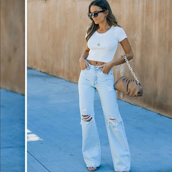 LONDON HIGH RISE 90’S FLARE DENIM - Picture 2 of 4